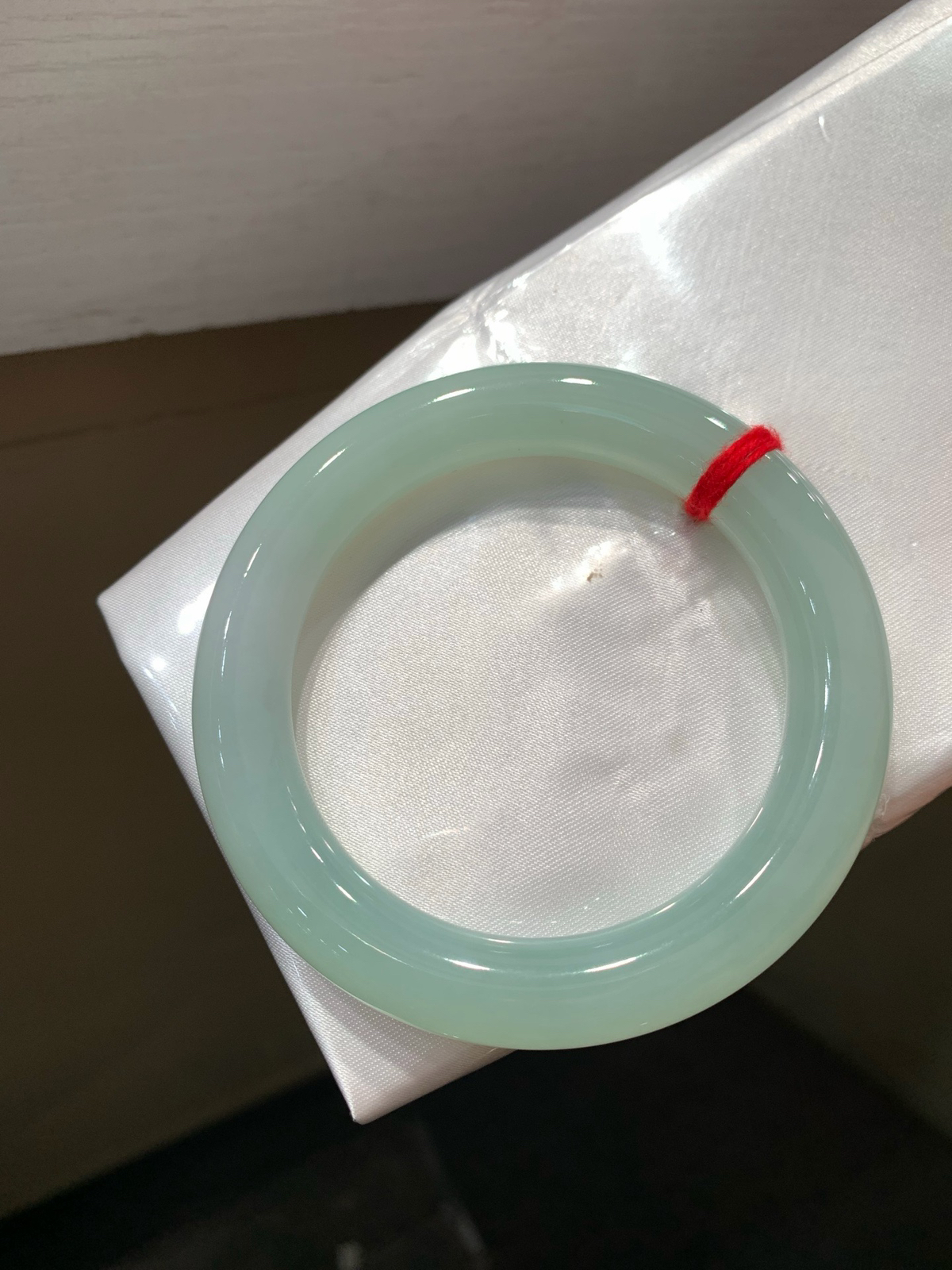 尺寸54.9/10.4，冰晴圆条手镯， 水润细腻 种老