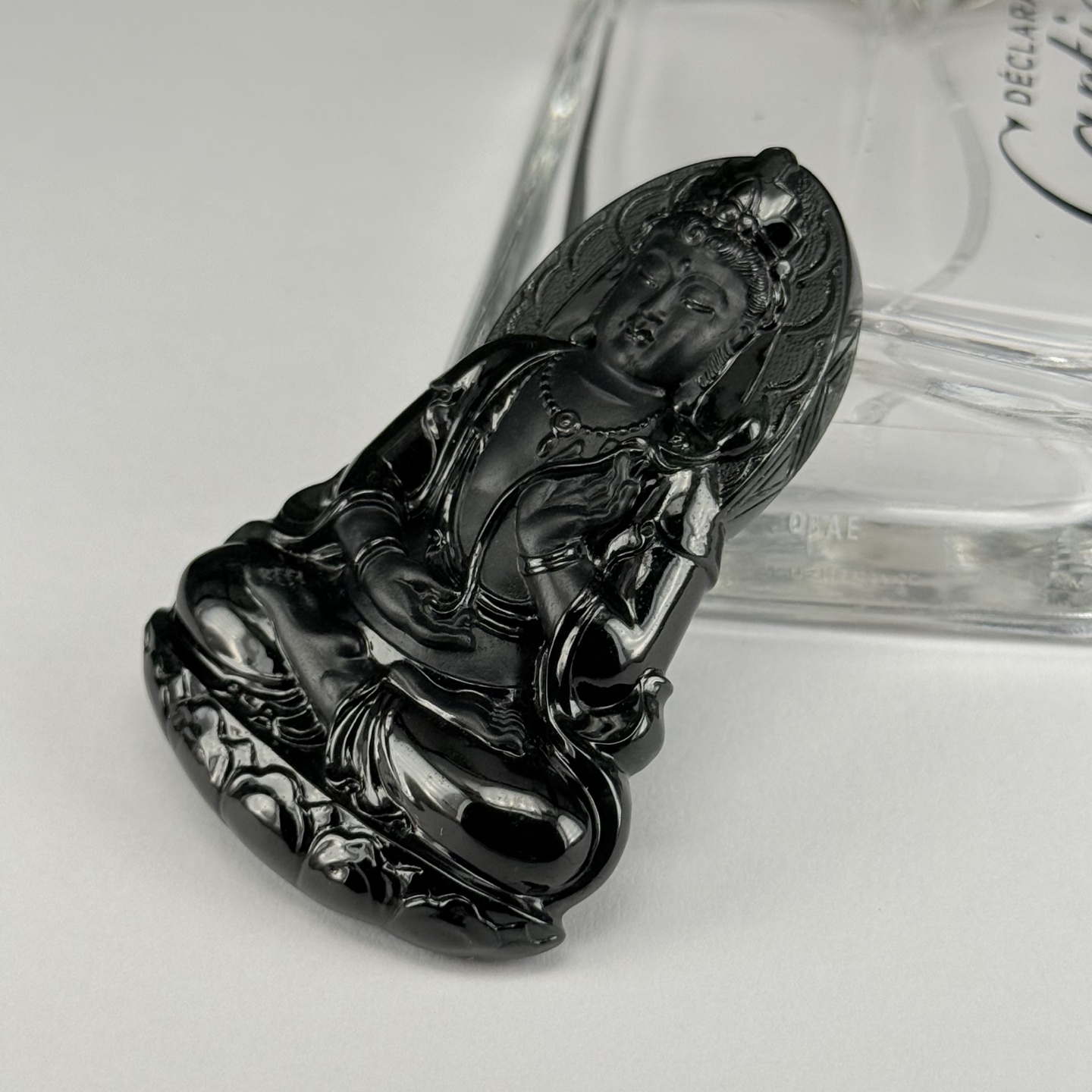 精品墨翠正装观音 种好色正 黑度极好 打灯通透 油性十足 厚桩大气 性比超高