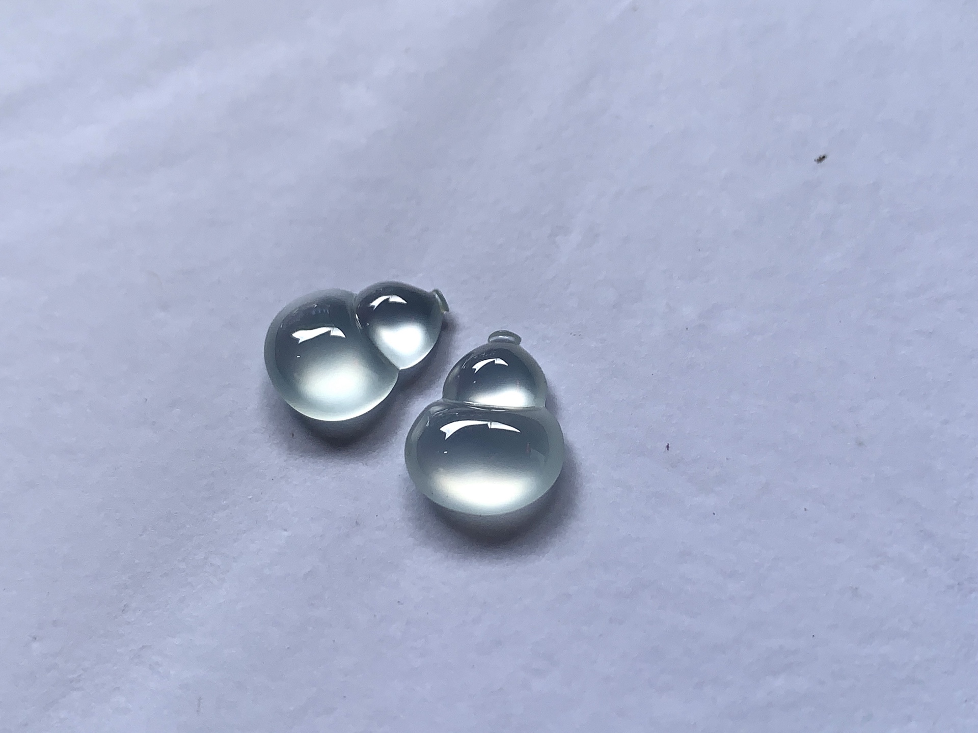 ️ 高冰葫芦一对，尺寸：12.9×10.4×4.2/13×10.2×4.2
