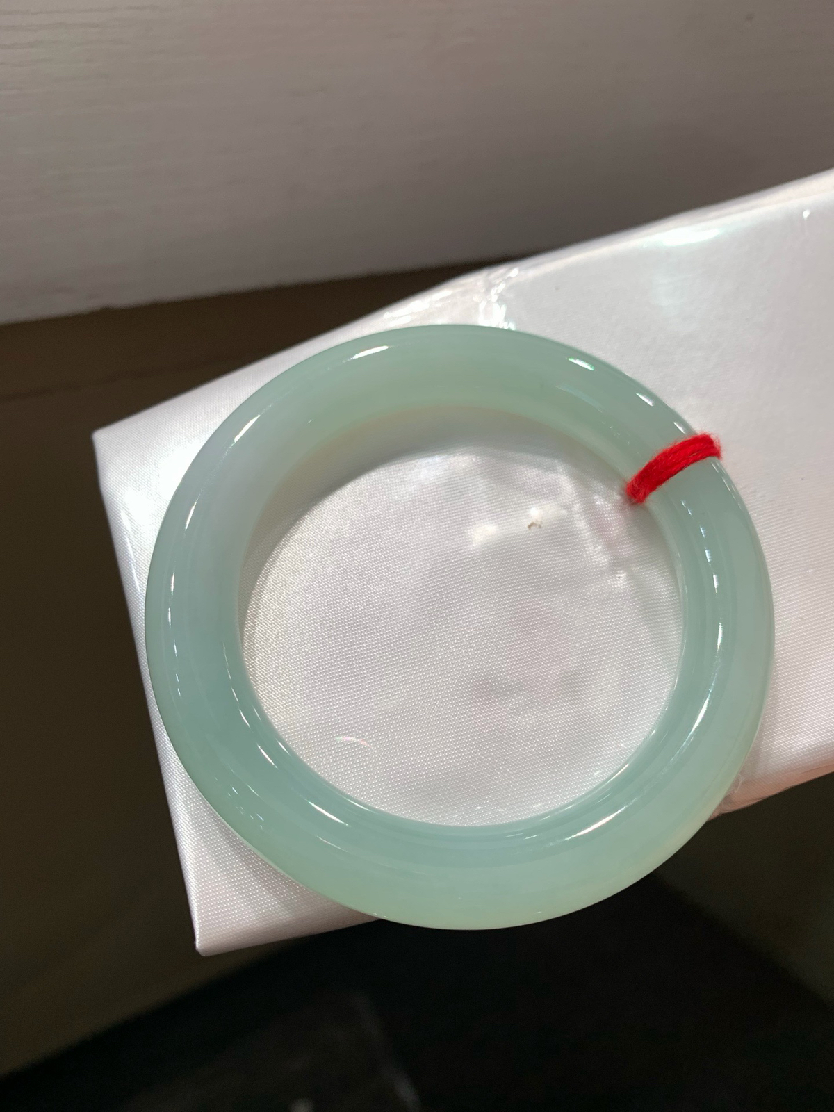 尺寸54.9/10.4，冰晴圆条手镯， 水润细腻 种老
