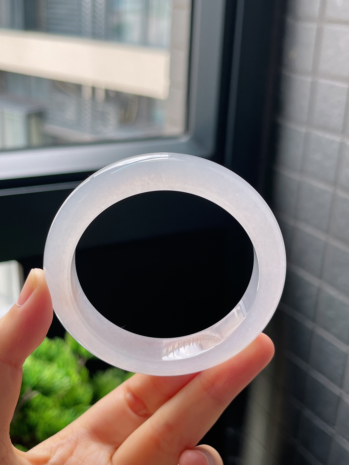 圈口54，冰种翡翠正圈手镯