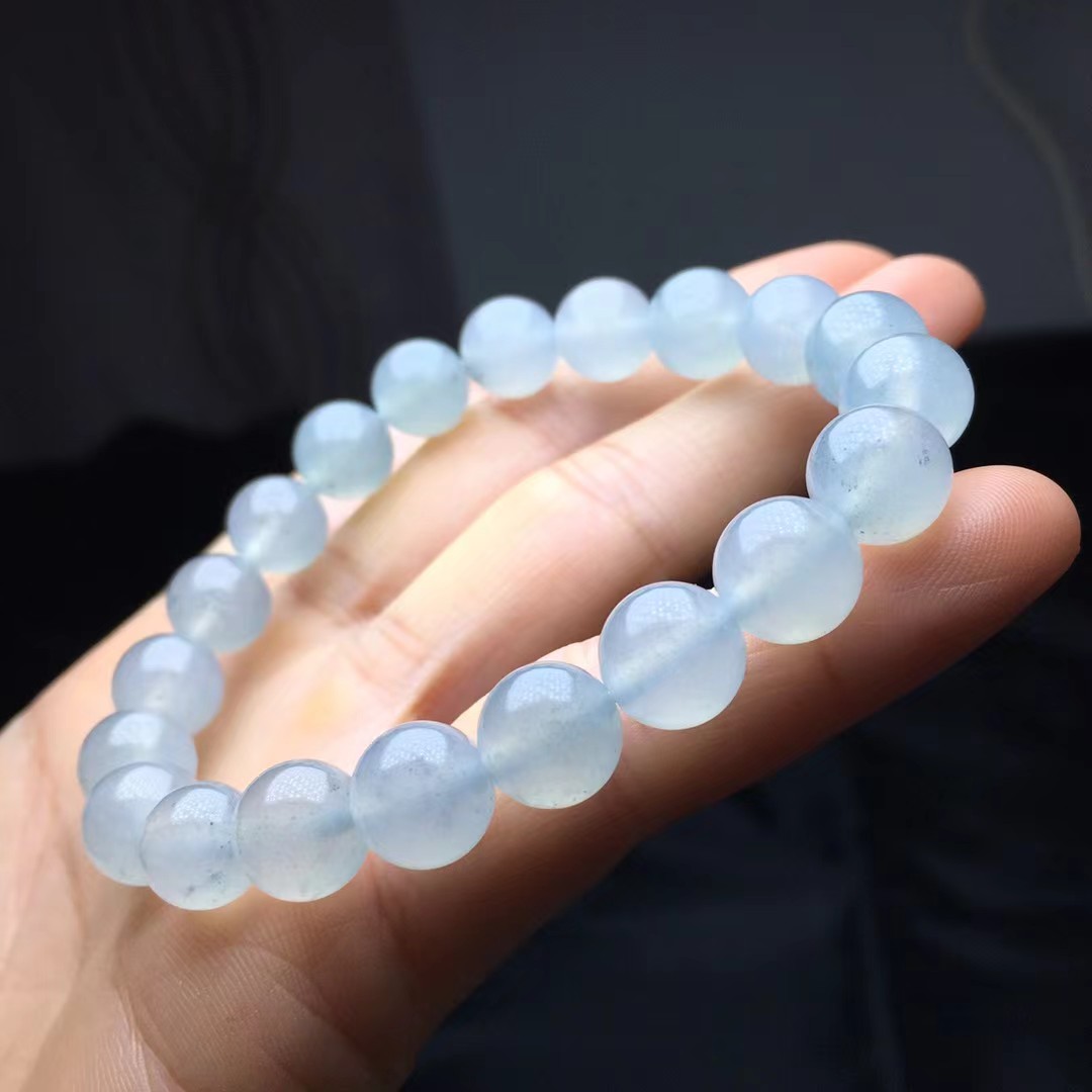 ️ 冰种手串，卡10～9.8mm，20颗，种好，玉质细腻，均匀，颗颗精选，度极高