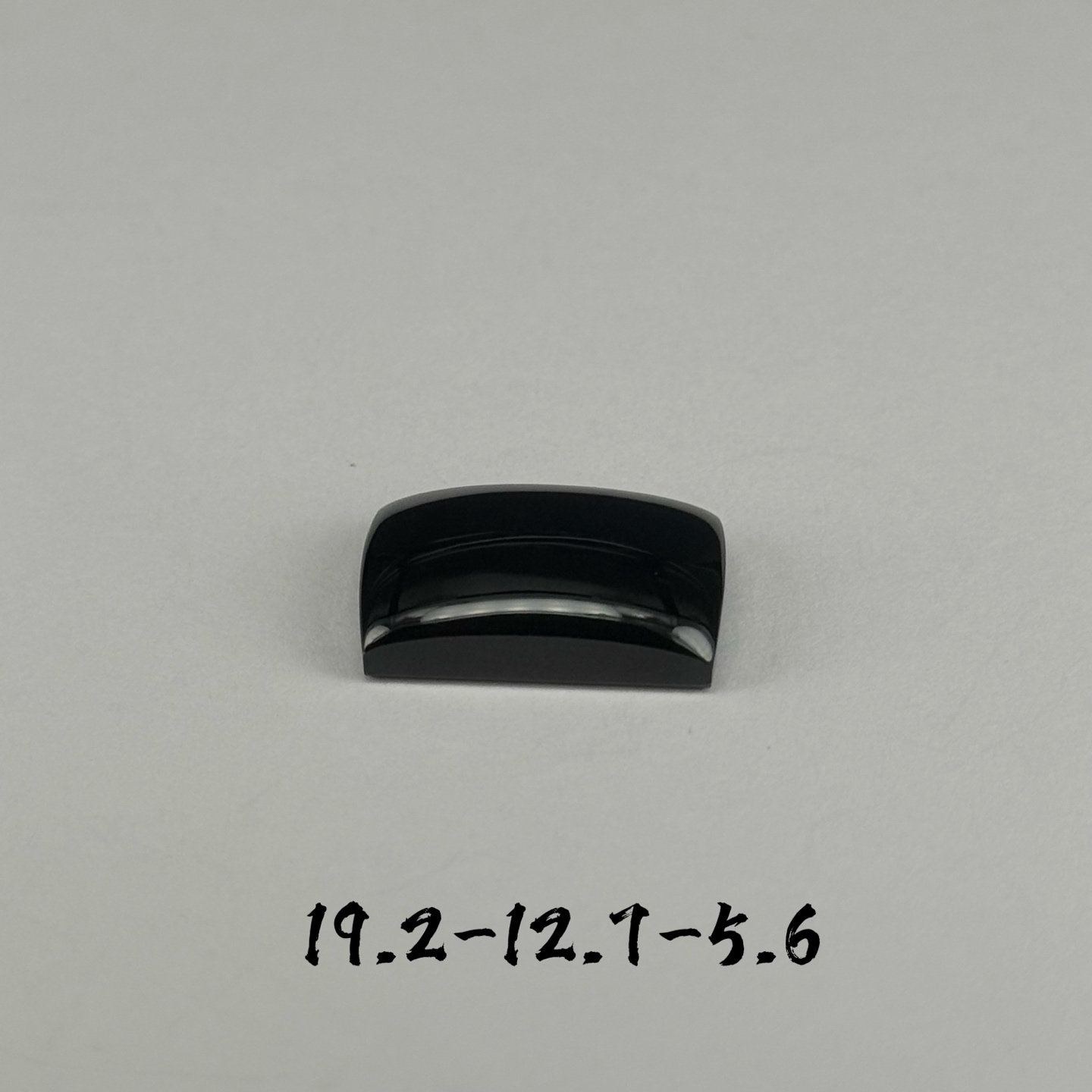 ️ 精品墨翠马鞍裸石戒面 种好色正 黑度极好 打灯通透 油性十足，19.2-12.1-5.6