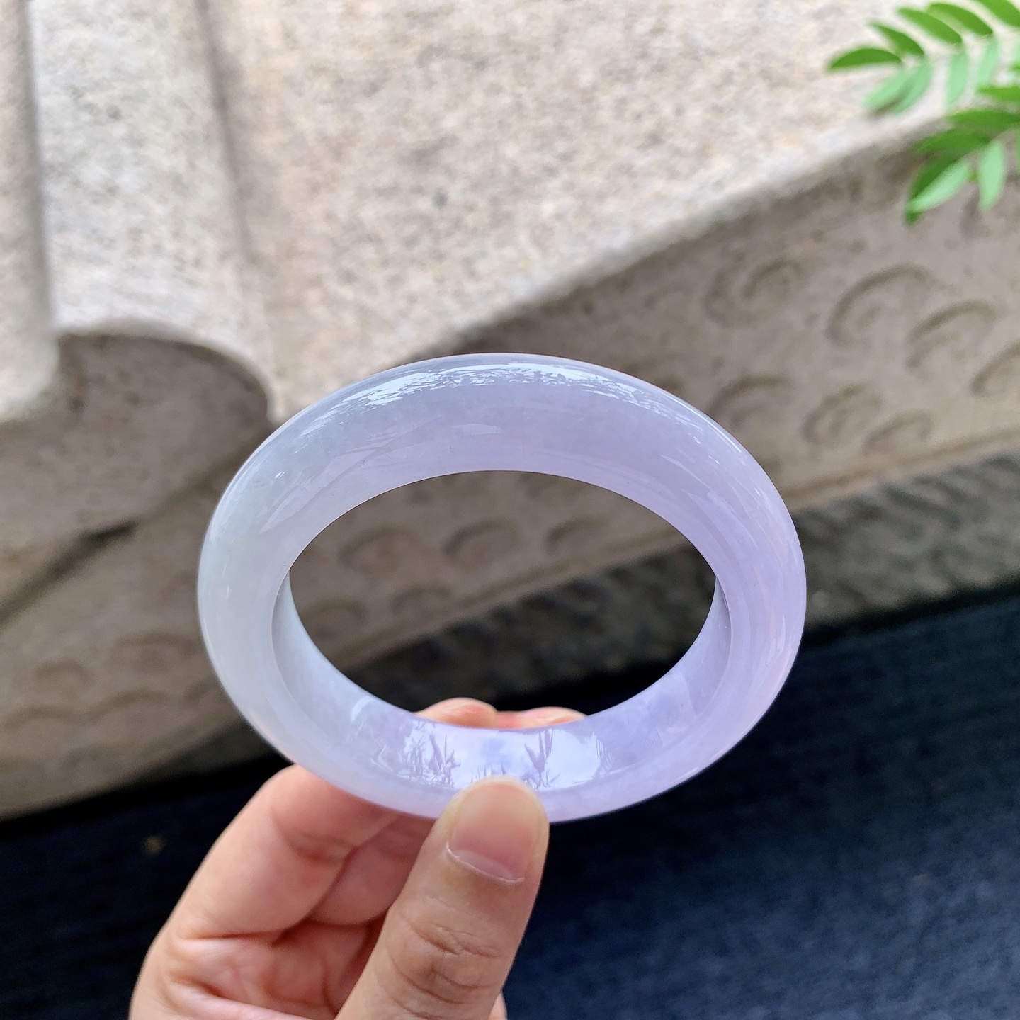 正圈，糯冰艳紫，水润，种老，细腻，打灯有棉线