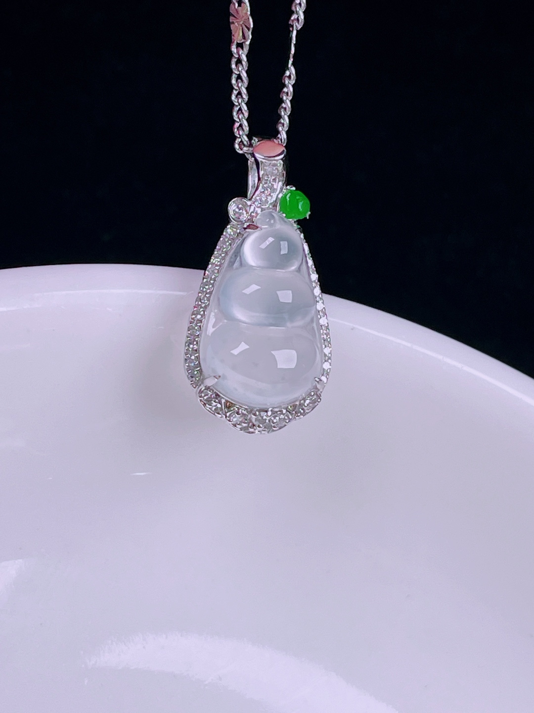 白冰福豆，老种起光，细底通透，尺寸：20.2/10/7.5mm0711