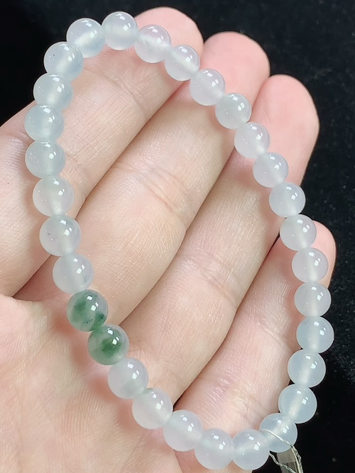 冰飘花玉珠手串，尺寸6.0mm，Q10nfy