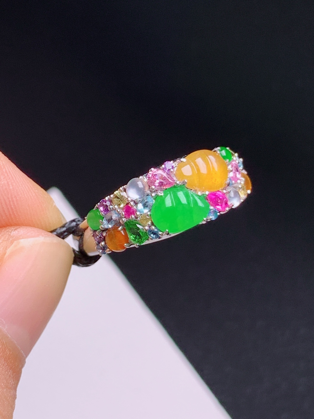 ️  多宝葫芦戒指，彩宝搭配精致华丽，轻奢独特