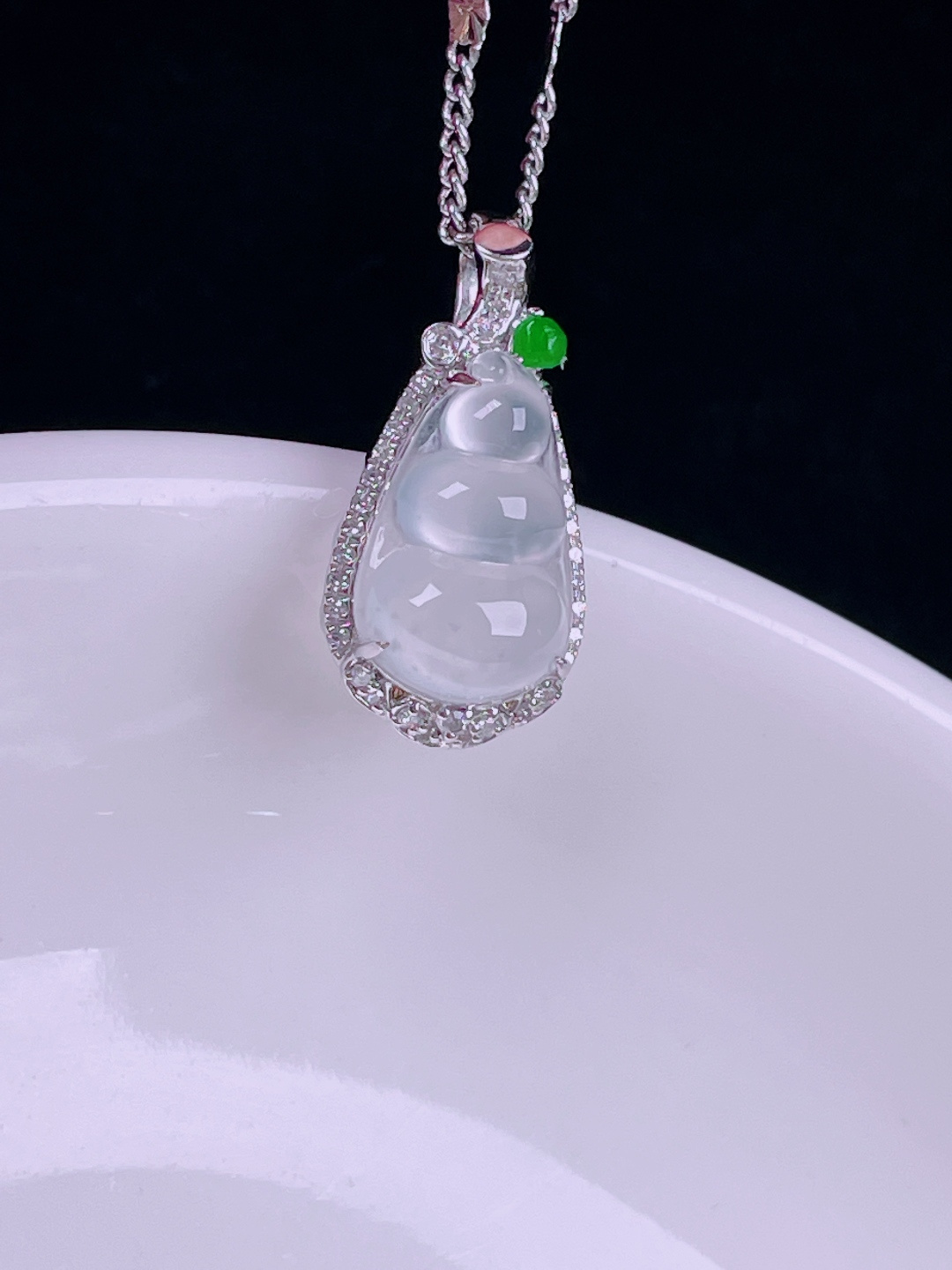 白冰福豆，老种起光，细底通透，尺寸：20.2/10/7.5mm0711