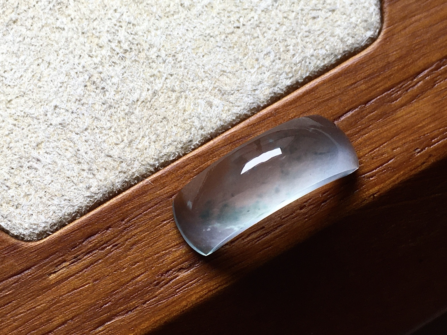️ 玻璃种飘花马鞍 品质，冰透感十足，尺寸16.8*5.7*4.5
