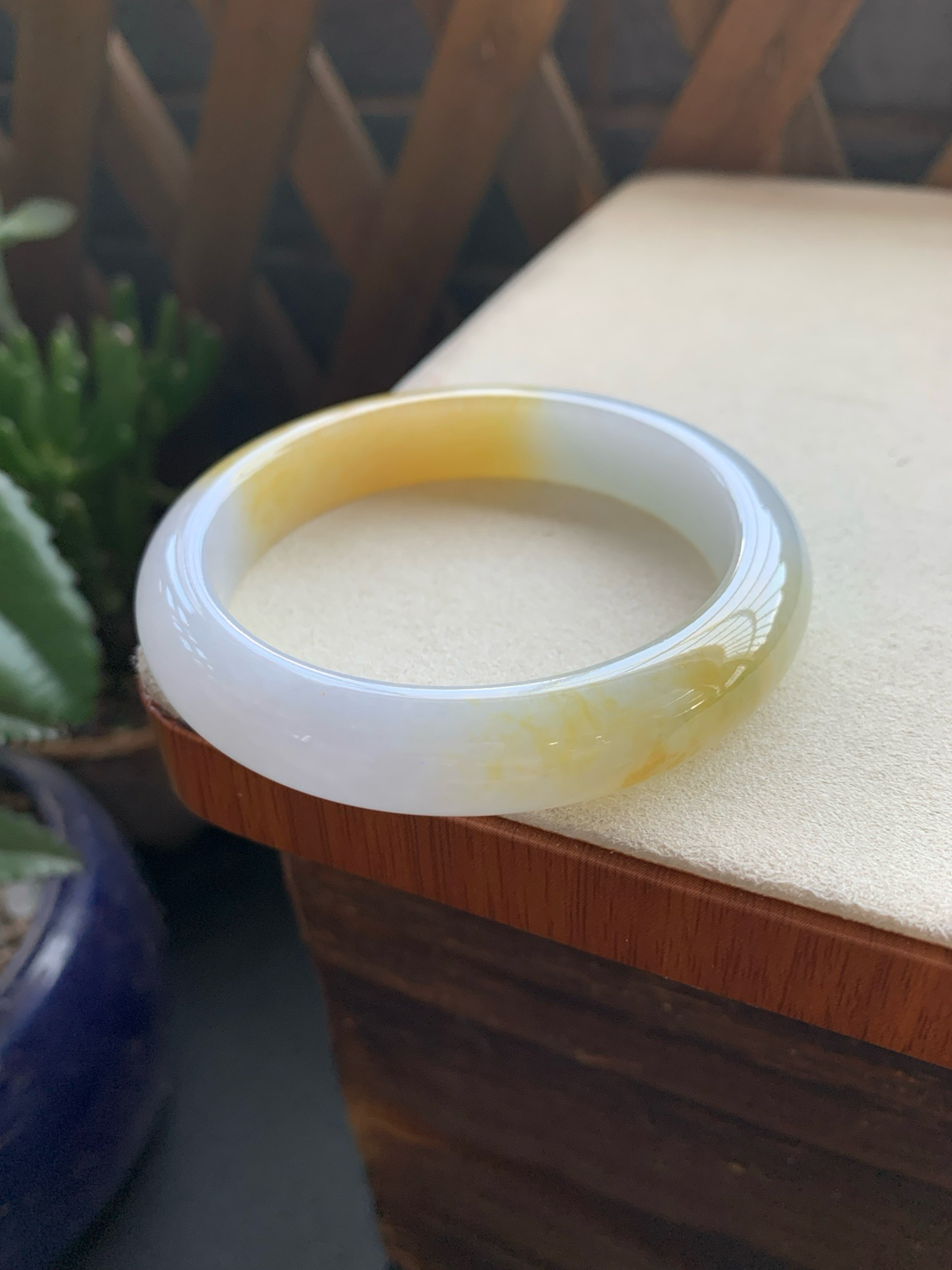 57圈口黄翡正圈手镯