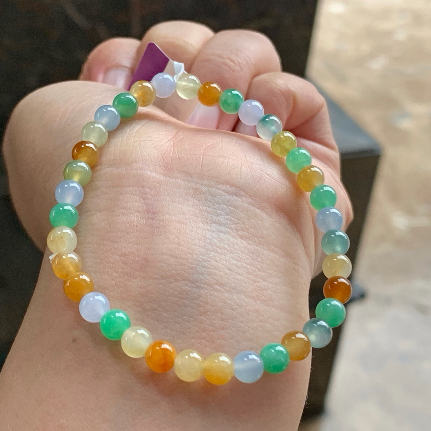多彩手串^_^鲜艳 起光  尺寸5