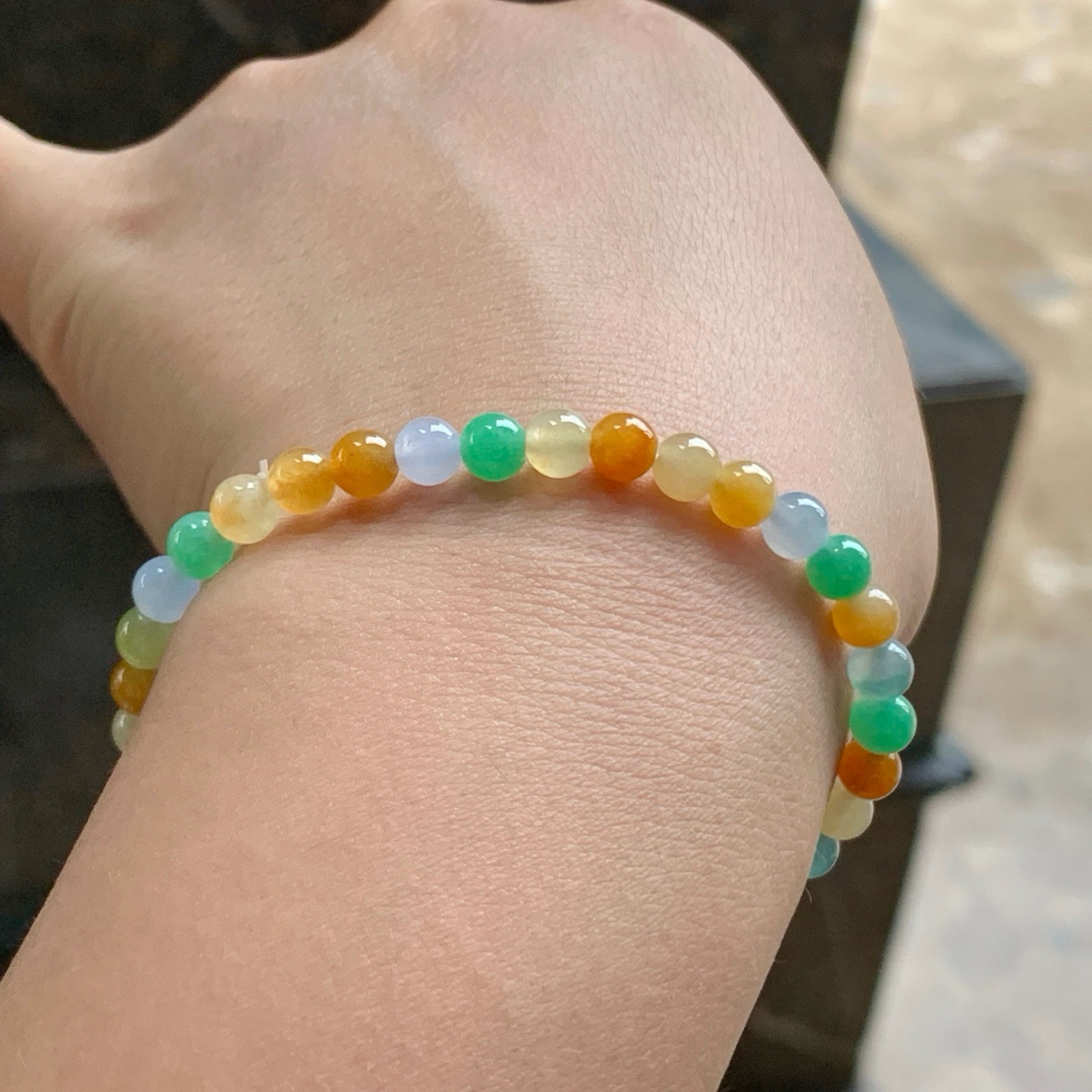 多彩手串^_^鲜艳 起光  尺寸5