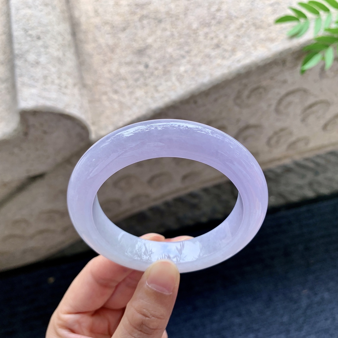 正圈，糯冰艳紫，水润，种老，细腻，打灯有棉线