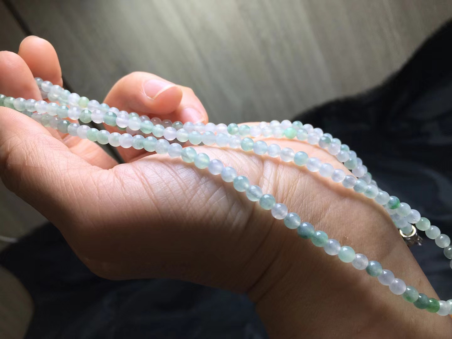️ 冰种飘花珠链，卡4.1mm，178颗，种好，玉质细腻，均匀，实物更美