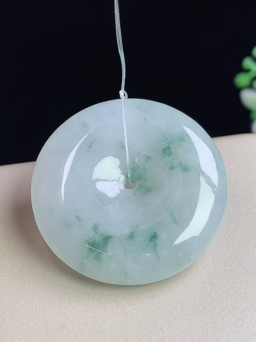 飘花平安扣，无裂，尺寸29-6.0mm，Q11dyg8