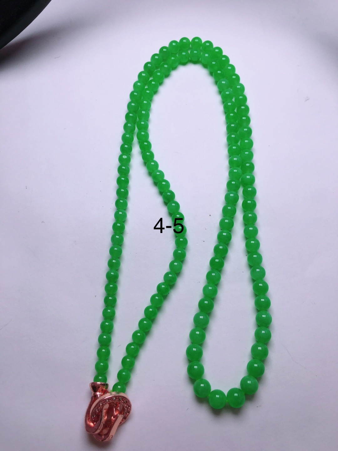 ️绿珠子项链，晶莹剔透，新颖时尚，4-5
