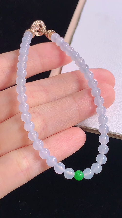 冰种手链，尺寸:4.7-4.7/4.0-4.0mm 6