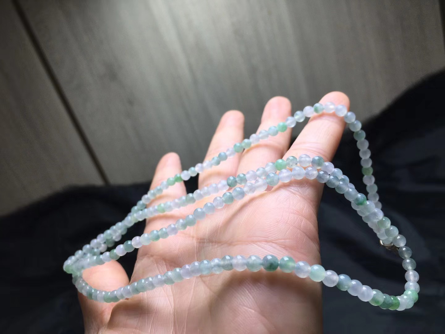 ️ 冰种飘花珠链，卡4.1mm，178颗，种好，玉质细腻，均匀，实物更美