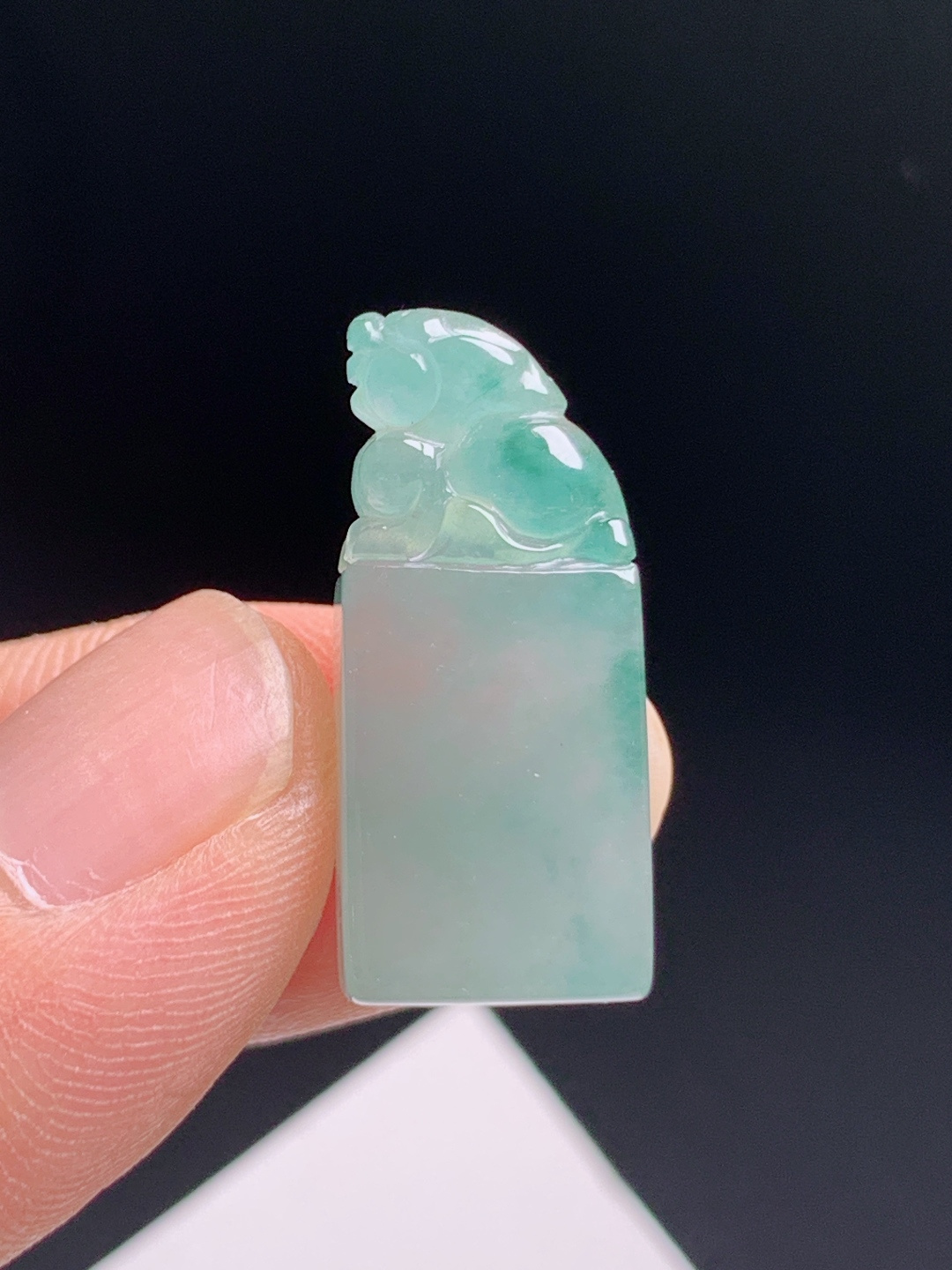 冰飘花貔貅印章，料子清爽雕工立体，招财平安 080709