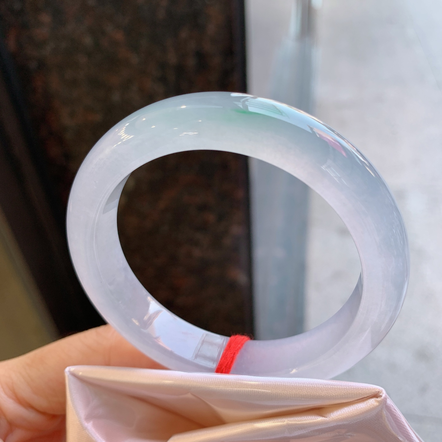 正圈冰紫飘花 微细纹 尺寸：54.8/12.5/8.6 冰润