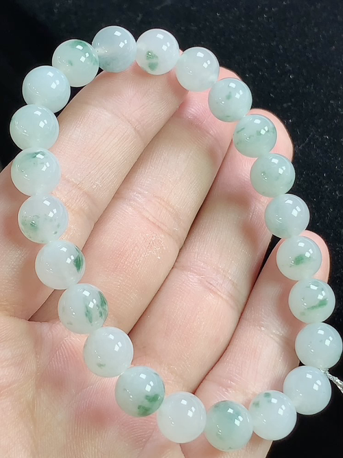飘花玉珠手串，尺寸8.0mm，Q11xtg