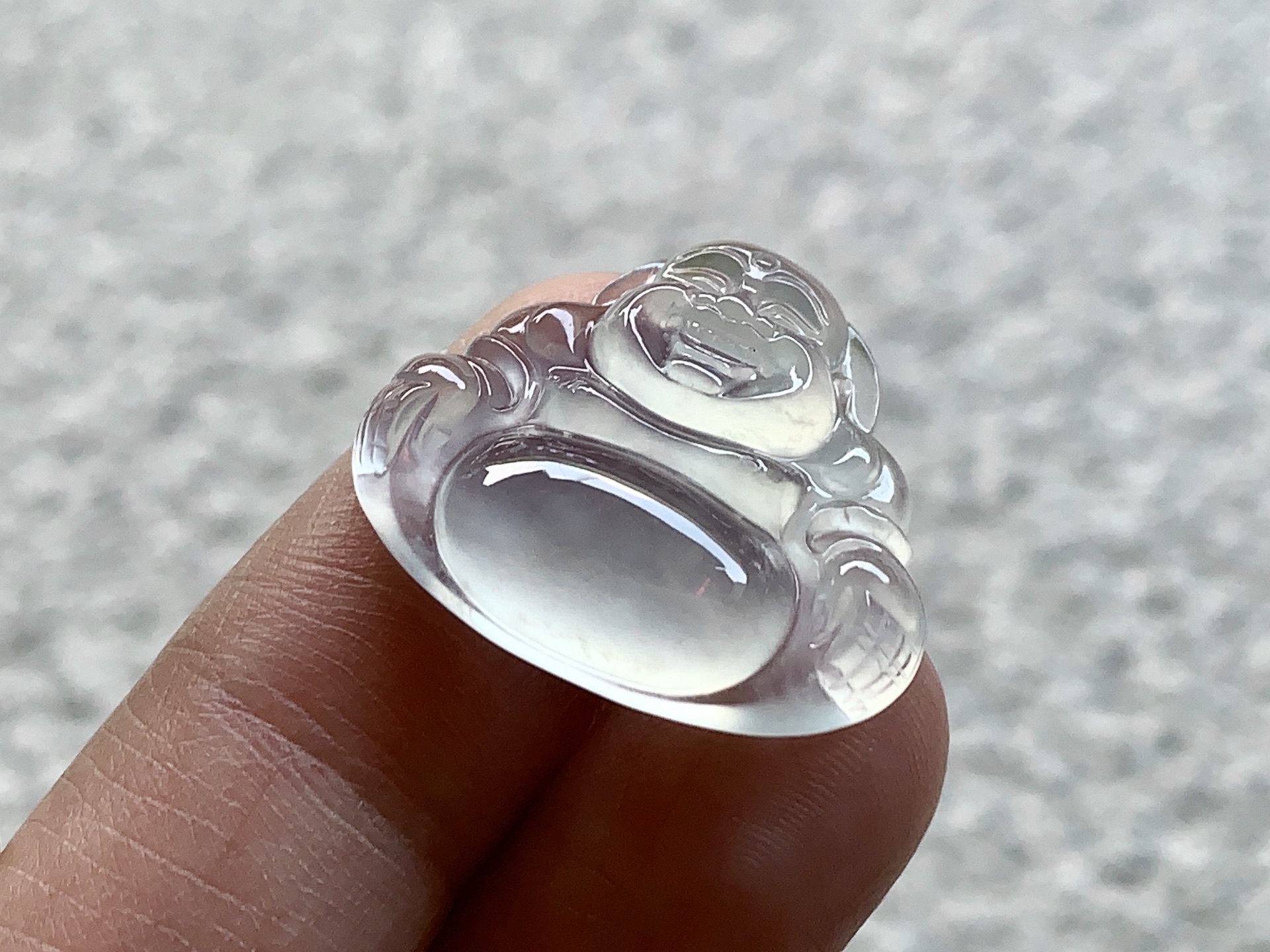 ️ 冰种佛公 尺寸19.3×23.7×5.5