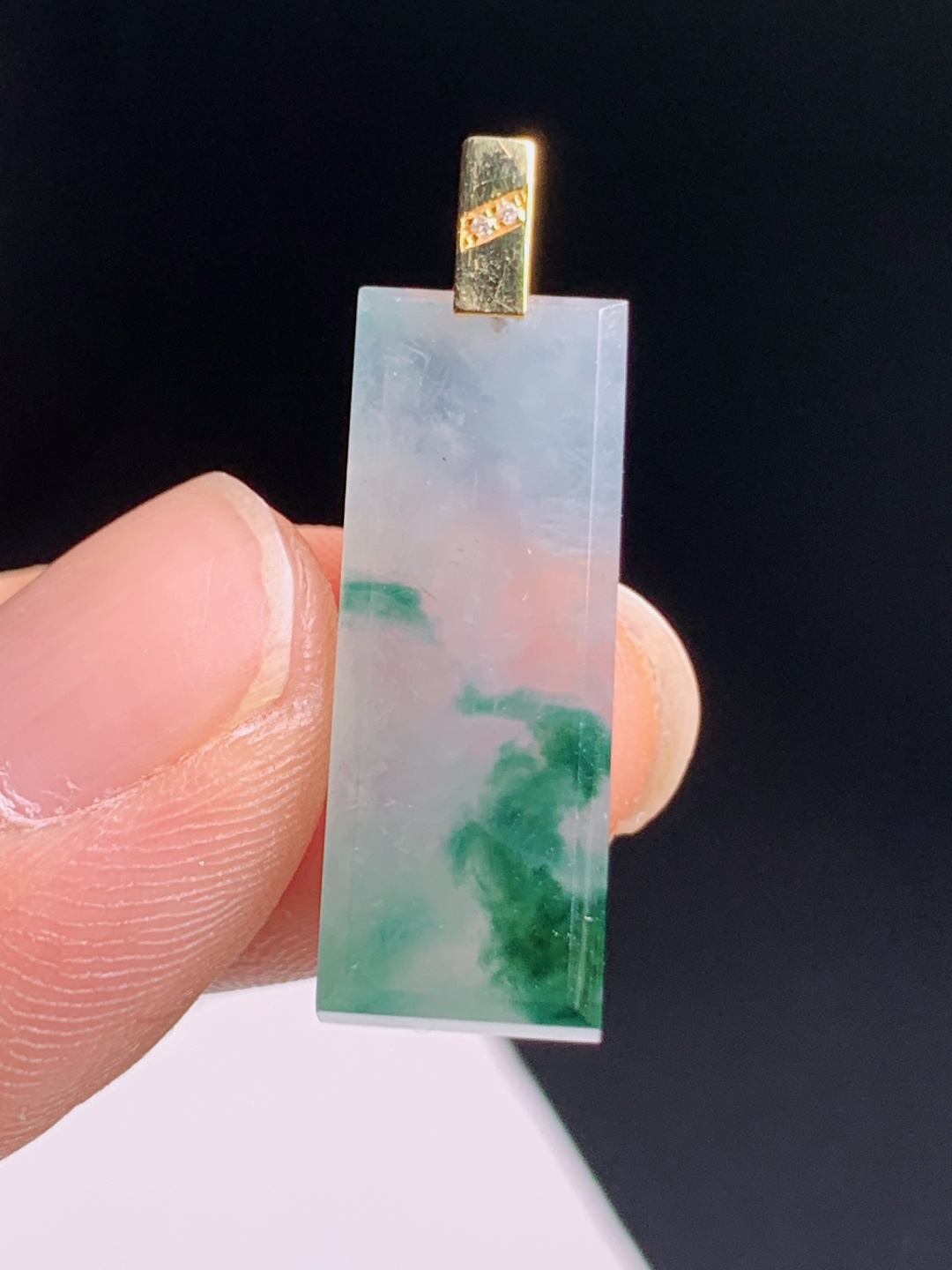 ️ 飘花无事牌吊坠，意境优美素面大气，平安静心 裸石24.5-8.9-5 整体29.1 68
