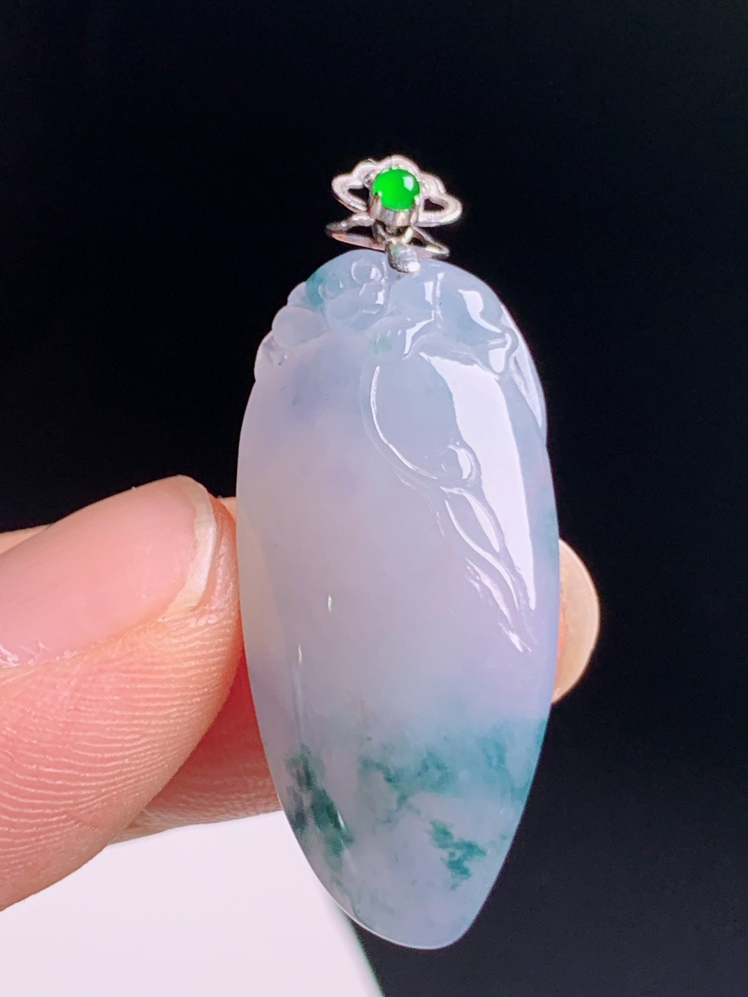 冰飘花福瓜吊坠，胶感充足雕工细腻，福气满满