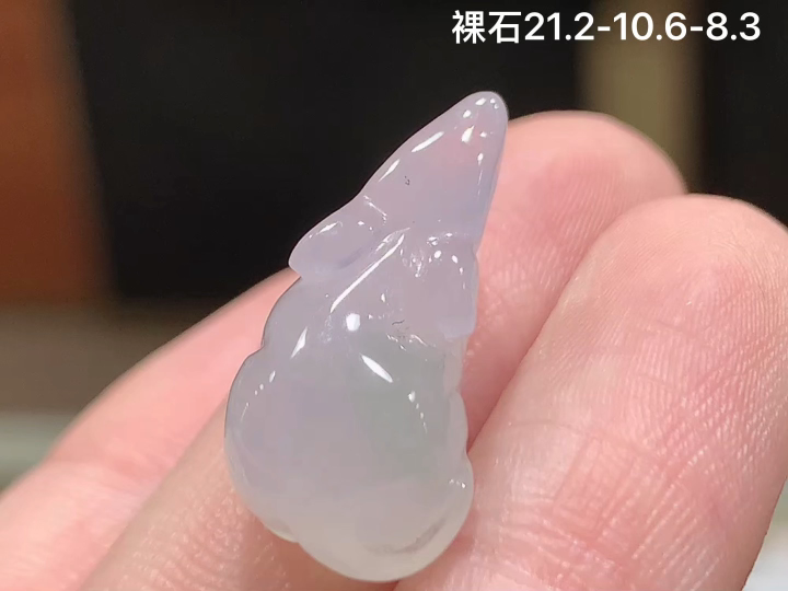 冰种生肖鼠 无裂, 尺寸，21.2-10.6-8.3