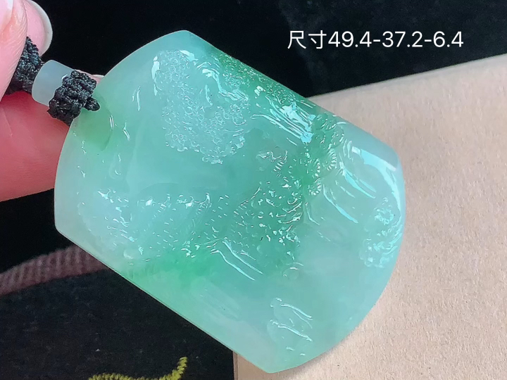 ️ 冰飘花山水牌 老坑冰透 种老水足 水润光泽 性比高 无裂, 尺寸看图