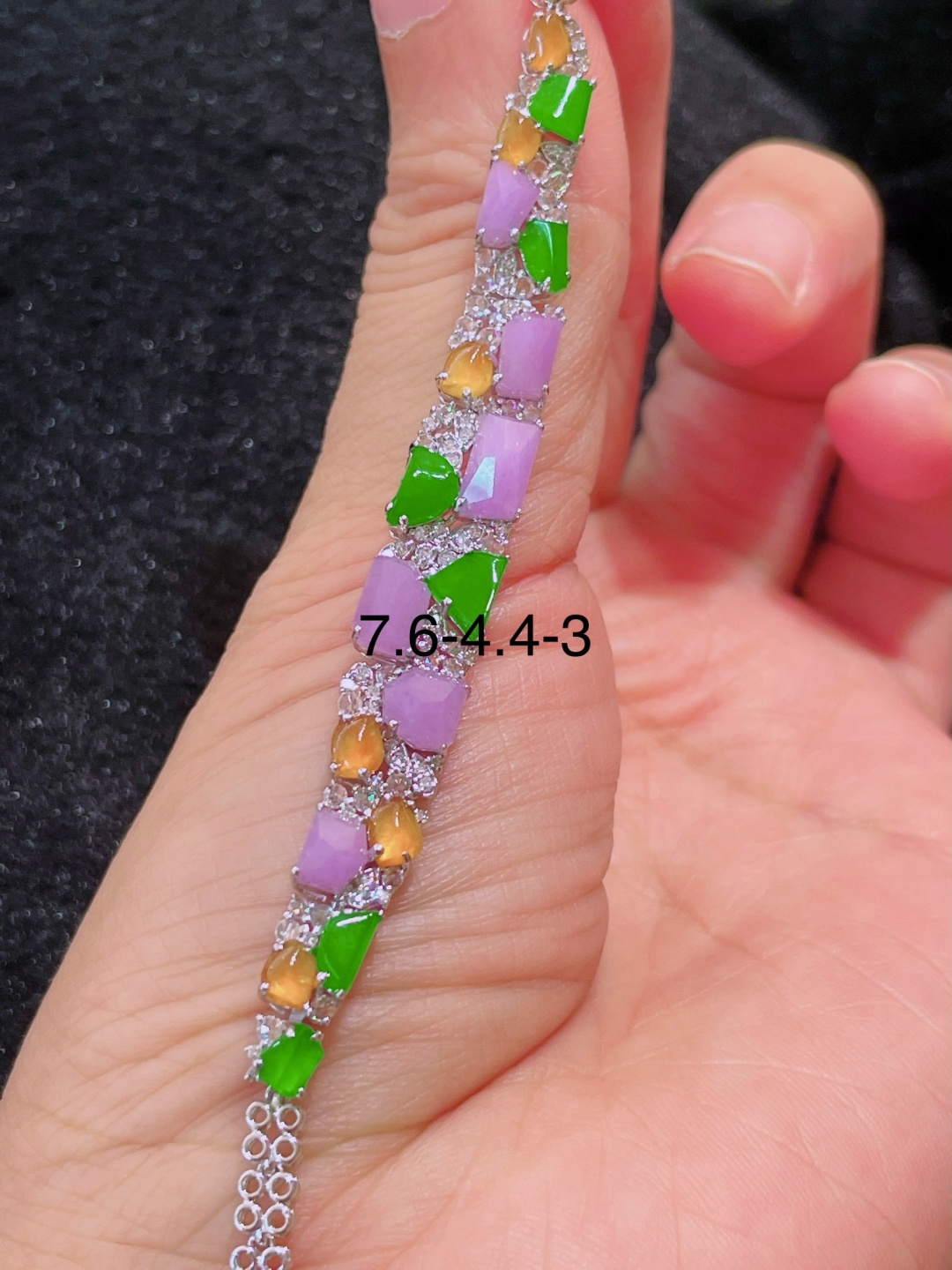 ️冰种手链，晶莹剔透，新颖时尚，7.6-4.4-3