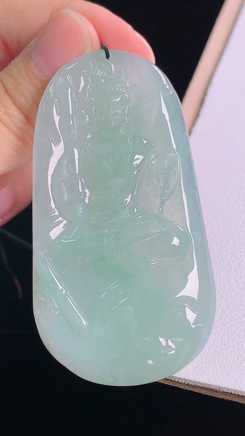 ️冰晴观音，无裂，尺寸:60.6-32.7-6.2mm 9