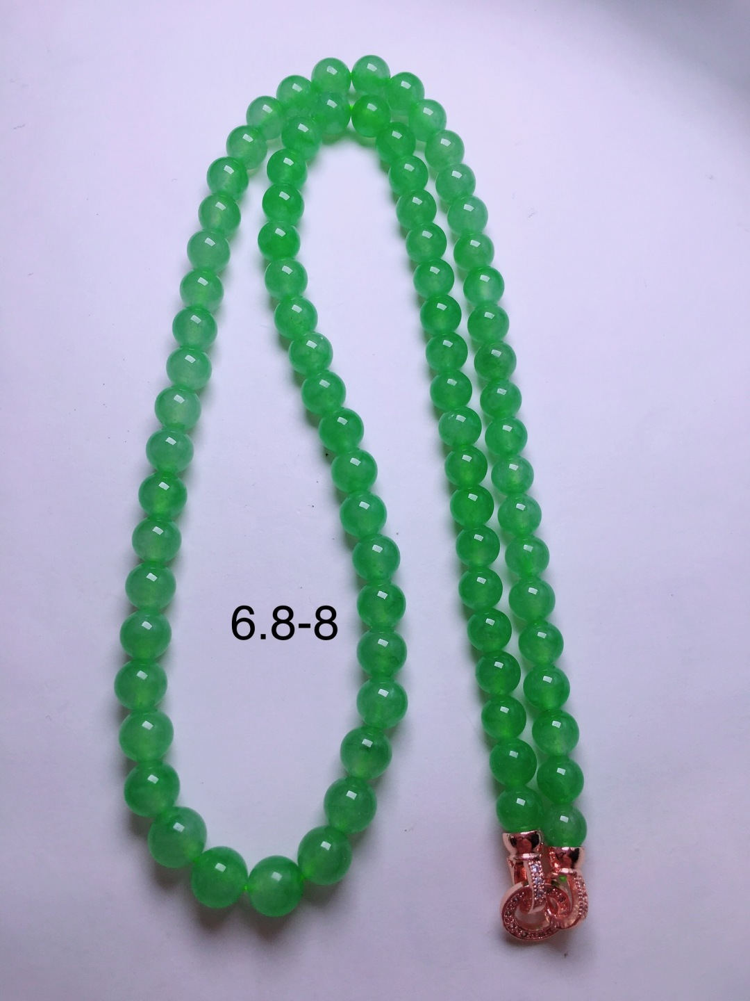 ️绿珠子项链，晶莹剔透，新颖时尚，6.8-8