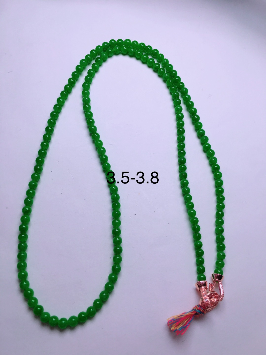 ️绿珠子项链，晶莹剔透，新颖时尚，.5-3.8