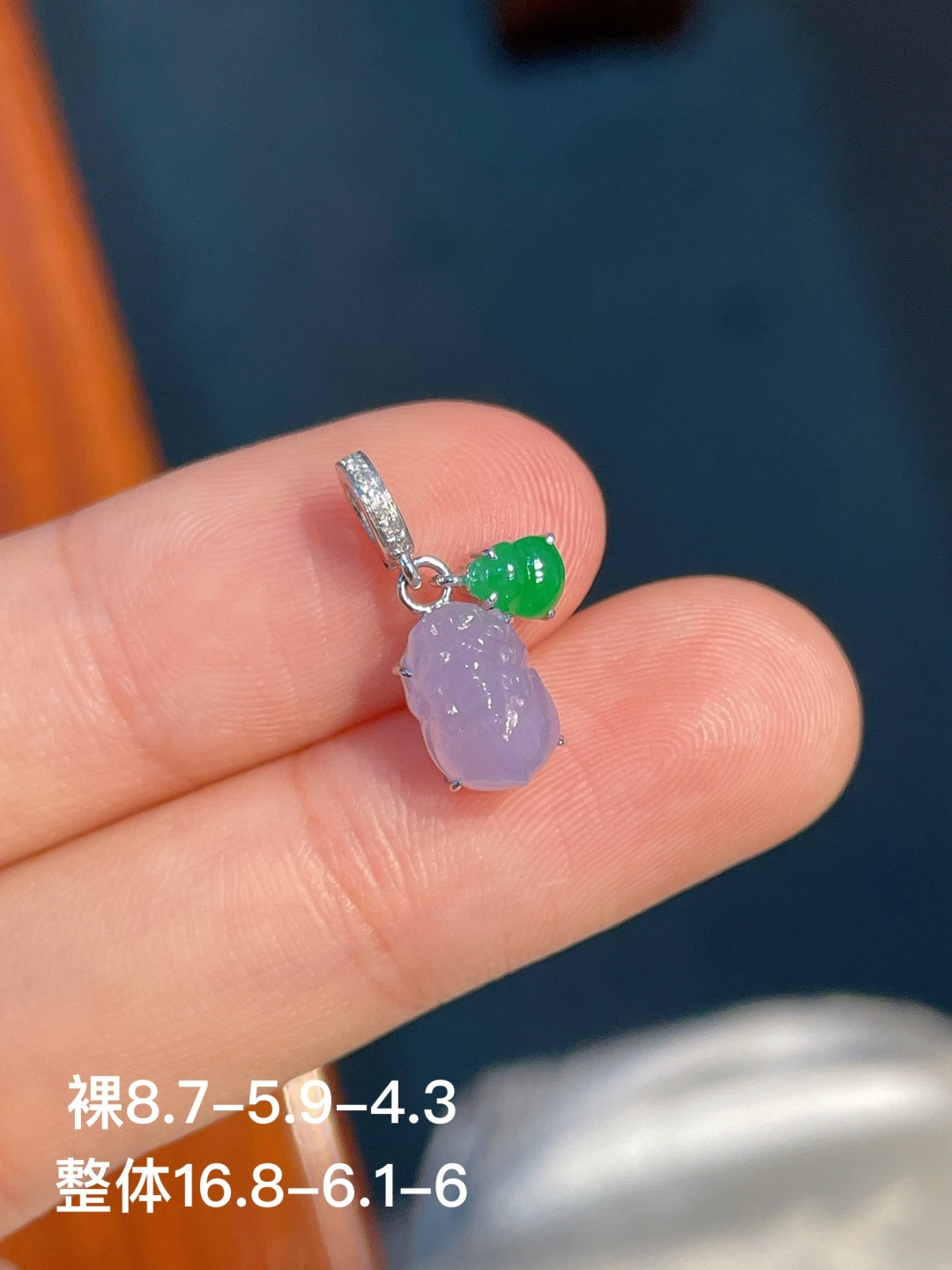 貔貅小滴溜 无裂，18k金镶嵌，8.7-5.9-4.3