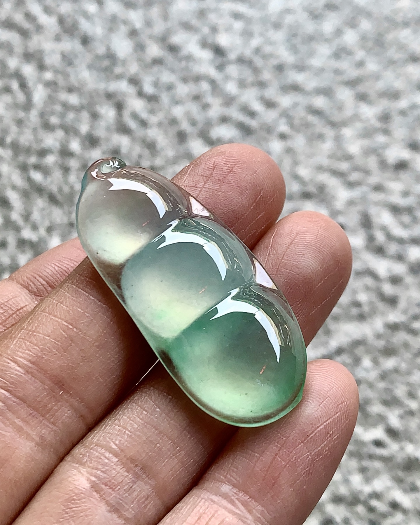 ️ 冰飘绿福豆 尺寸：39.7×17.3×7 温润雅韵，福泽绵长