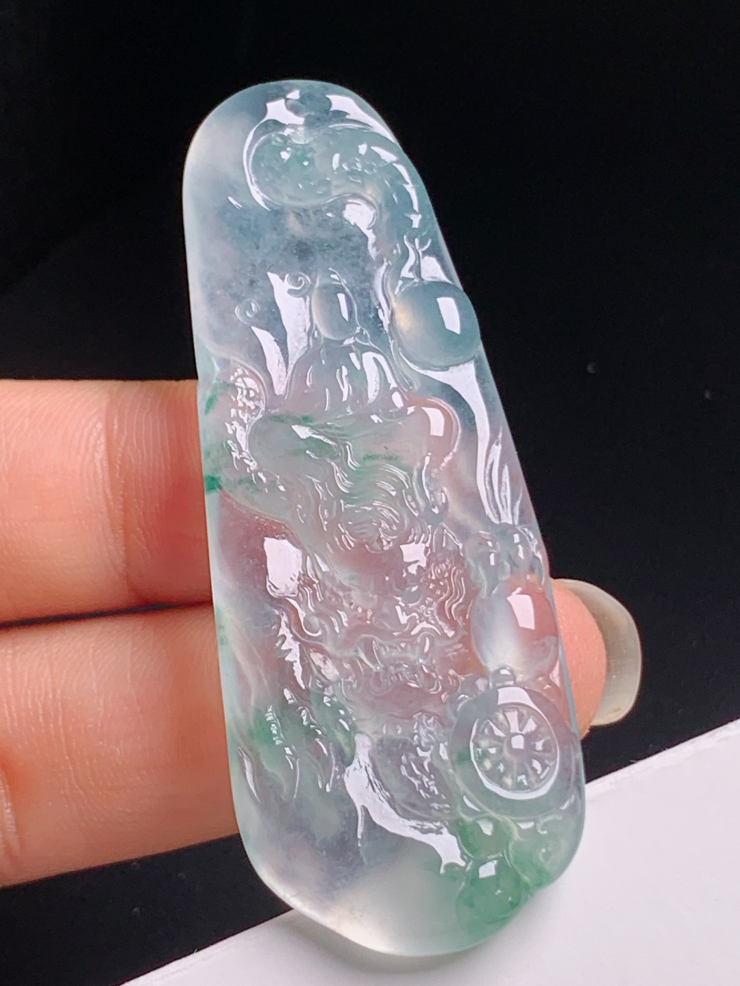 ️ 飘花御龙观音，种质通透起光，雕工精细大气，护佑安康 080710