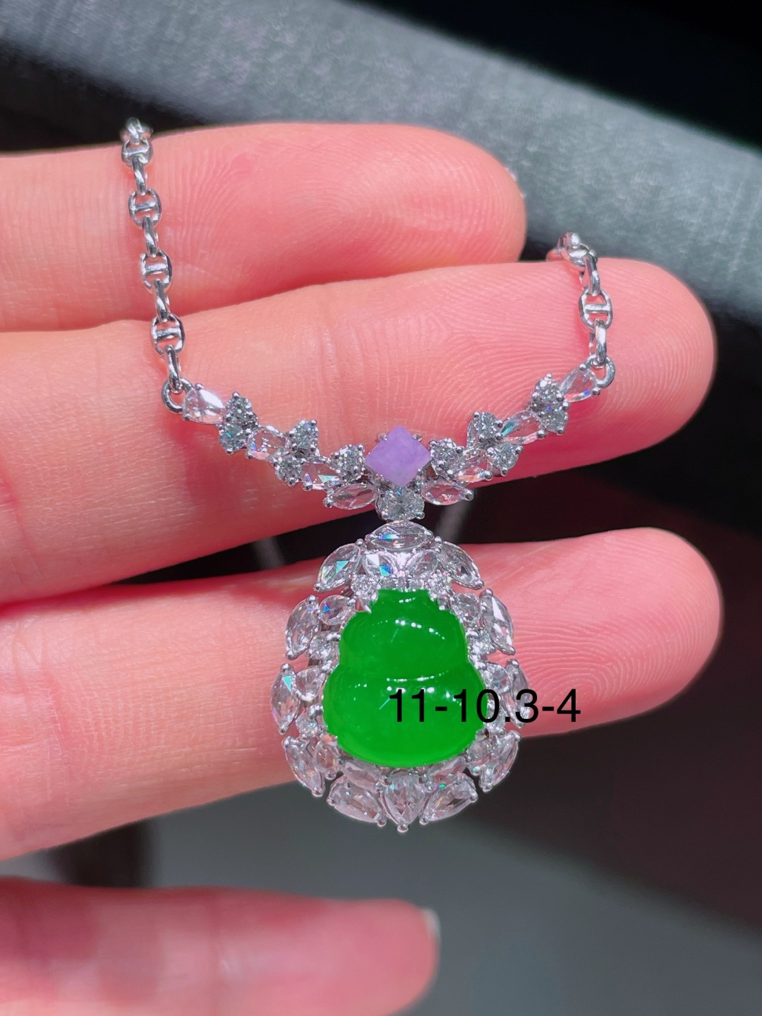 ️绿葫芦项链，晶莹剔透，新颖时尚，11-10.3-4