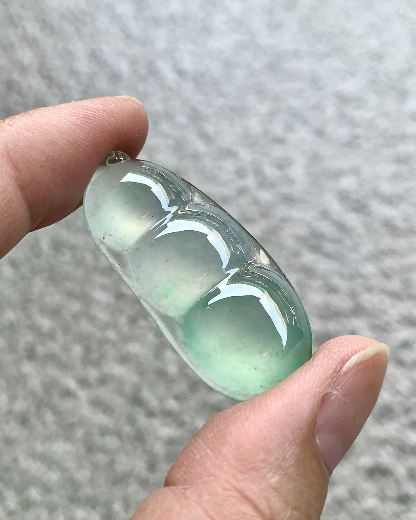 ️ 冰飘绿福豆 尺寸：39.7×17.3×7 温润雅韵，福泽绵长