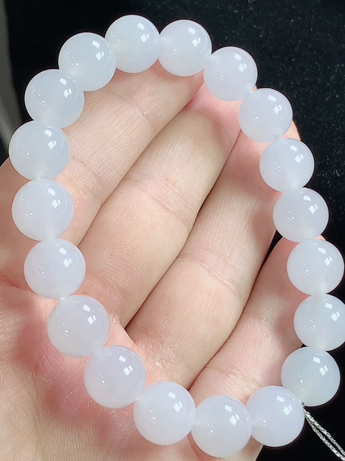 冰种玉珠手串，尺寸10mm，Q13xtg