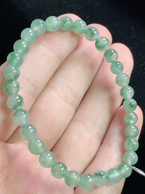 冰飘花玉珠手串，尺寸5.8mm，Q13xtg
