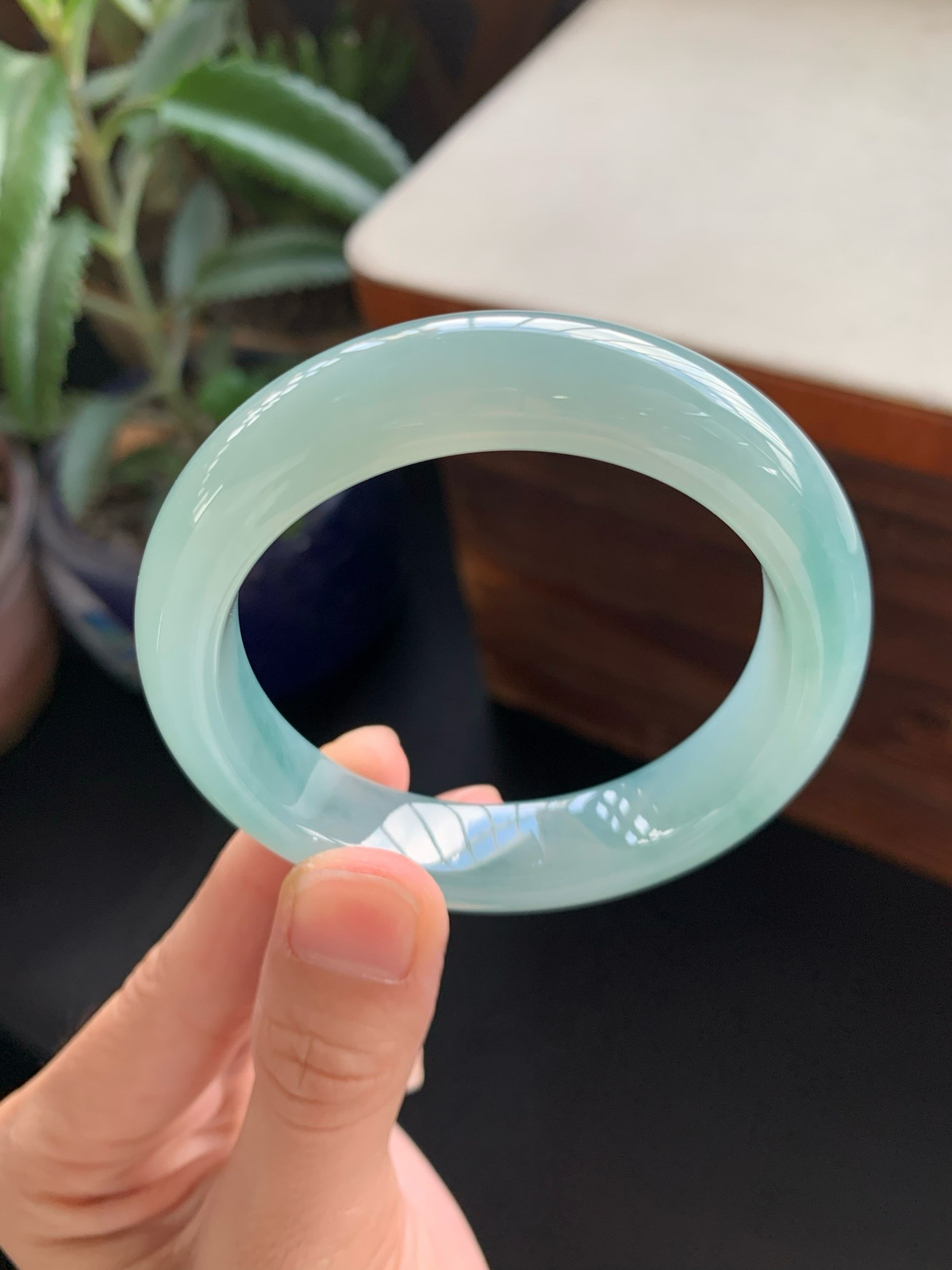 53圈口天空蓝正圈手镯