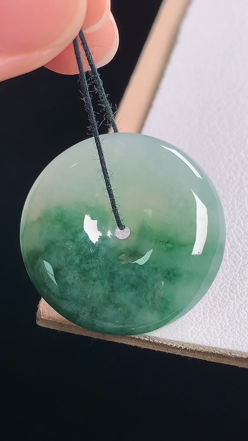 冰飘花平安扣，无裂，尺寸:26.4-5.8mm