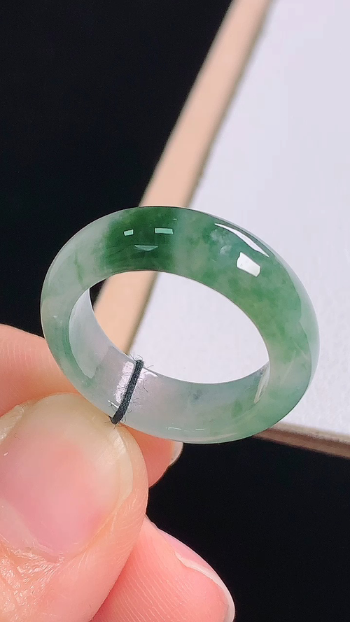 ️冰飘花指环，无裂，尺寸:圈口12/16.3-6.0-3.0mm 6
