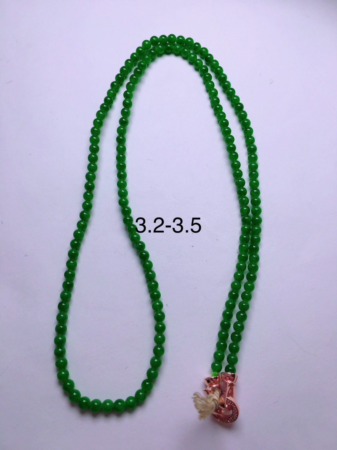 ️绿珠子项链，晶莹剔透，新颖时尚，3.2-3.5