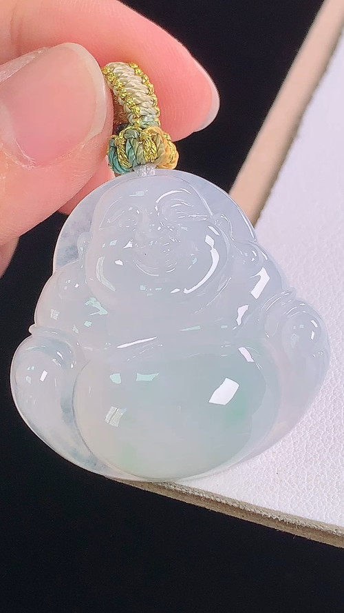 ️冰飘绿佛公，无裂，尺寸:32.5-33.8-10.2mm