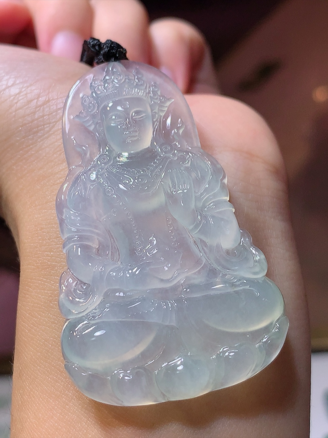 高冰渡母挂件 料子冰透 水润起光 佩戴端庄大方 货号30712，59.2-36-5.5