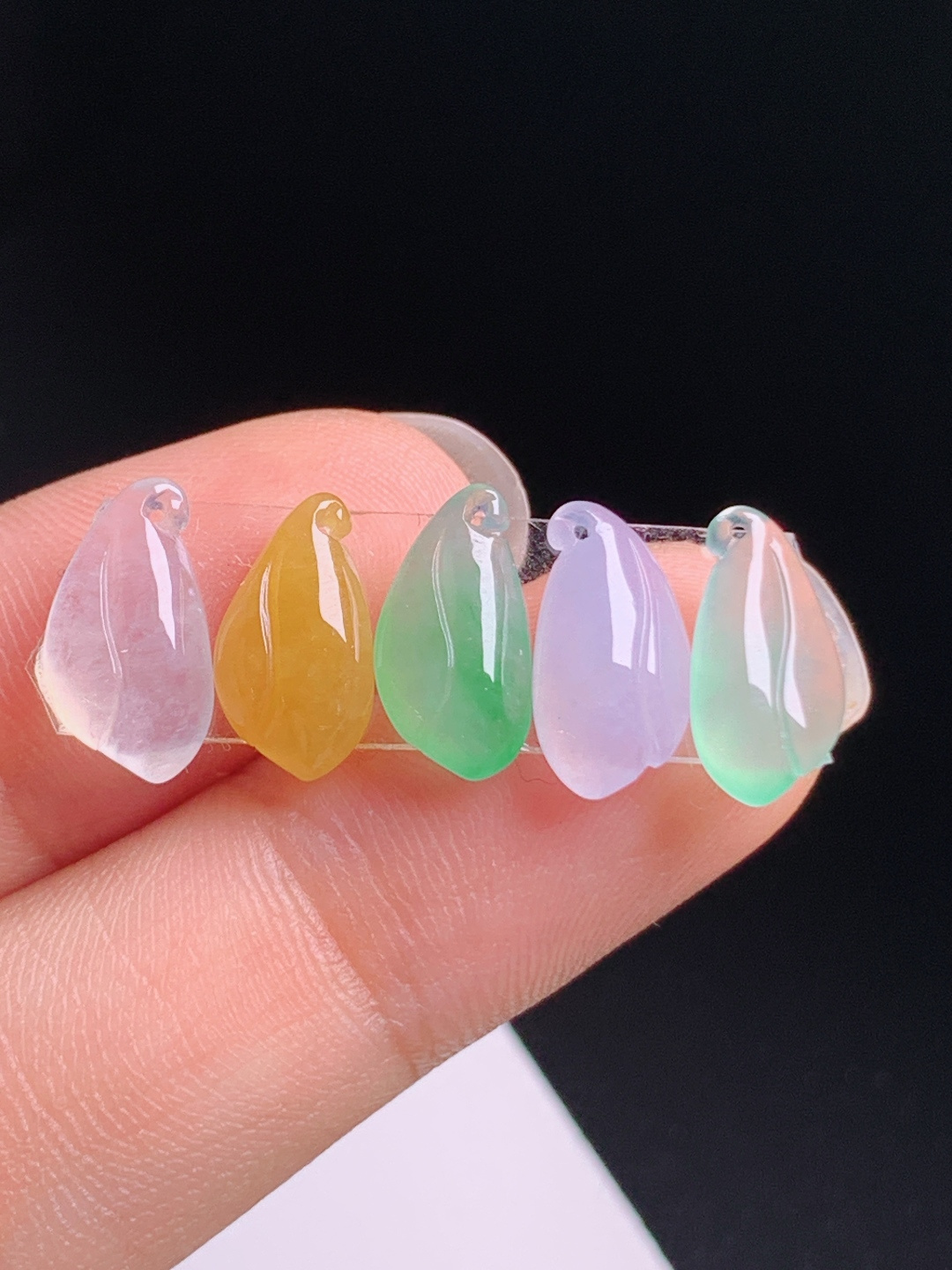 ️  多宝福瓜一手，冰透多彩灵气十足，小巧精致百搭配石 裸石11.9-6.5-3.5 53