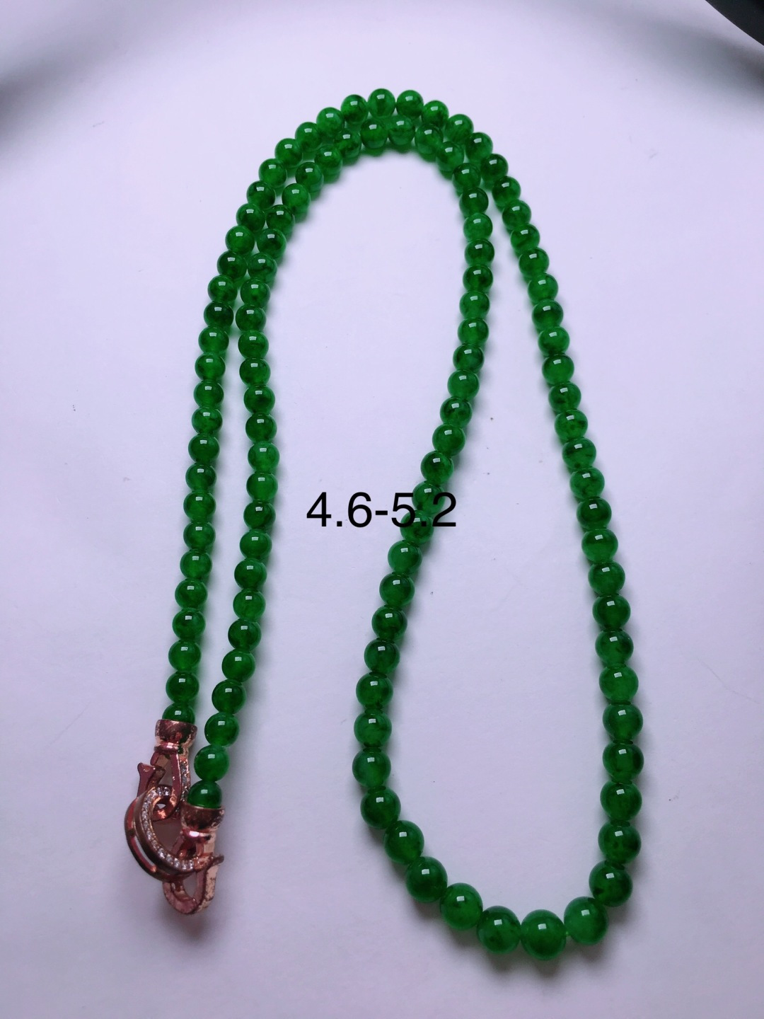 ️绿珠子项链，晶莹剔透，新颖时尚，4.6-5.2