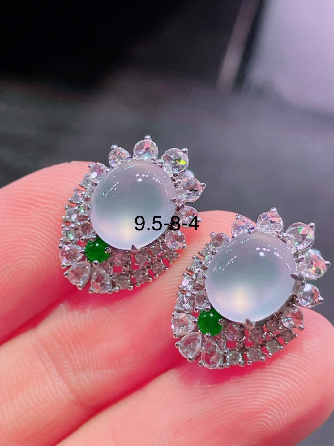 ️蛋面耳包 晶莹剔透，新颖时尚，无裂，9.5-8-4